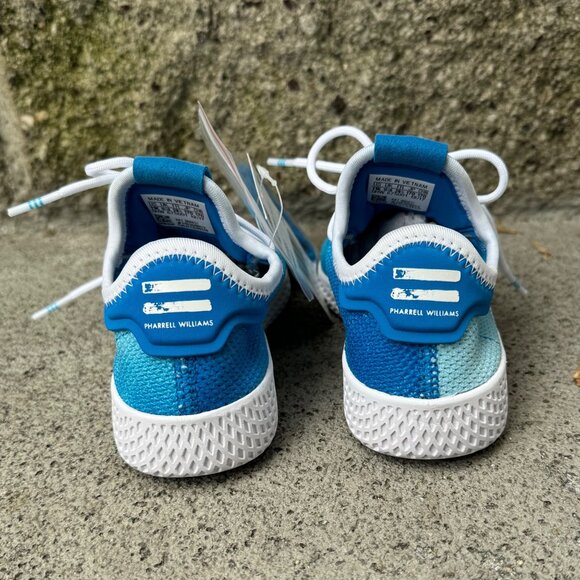 ADIDAS Pharrell Williams HU Tennis Sneakers Kids 11 Blue PW Unisex Running Shoes - Picture 6 of 12